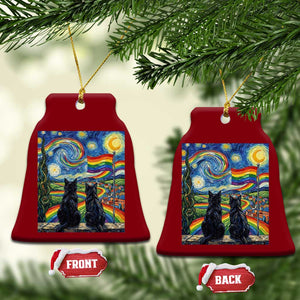 Cat Gay Pride Ceramic Ornament Starry Night Style LGBTQ Pride Support TS14 Print Your Wear