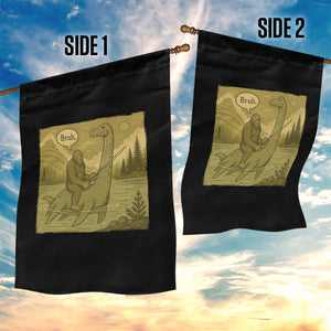 Funny Bigfoot Fishing Garden Flag Sasquatch Loch Ness Monster Introvert Bruh TS14 Print Your Wear