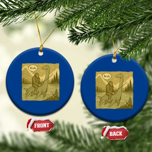 Funny Bigfoot Fishing Ceramic Ornament Sasquatch Loch Ness Monster Introvert Bruh TS14 1pc Blue Print Your Wear