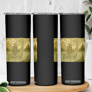 Funny Bigfoot Fishing Skinny Tumbler Sasquatch Loch Ness Monster Introvert Bruh TS14 Print Your Wear