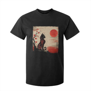 Kawaii Anime Cat Japanese Cherry Blossom T Shirt For Kid TS14 Black Print Your Wear
