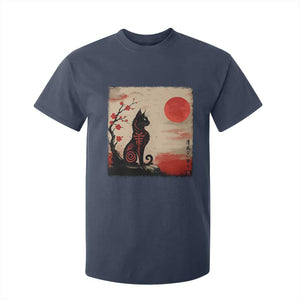 Kawaii Anime Cat Japanese Cherry Blossom T Shirt For Kid TS14 Navy Print Your Wear