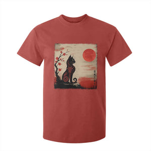 Kawaii Anime Cat Japanese Cherry Blossom T Shirt For Kid TS14 Red Print Your Wear