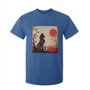 Kawaii Anime Cat Japanese Cherry Blossom T Shirt For Kid TS14 Royal Blue Print Your Wear