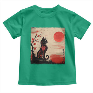 Kawaii Anime Cat Japanese Cherry Blossom Toddler T Shirt TS14 Irish Green Print Your Wear