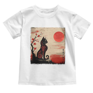Kawaii Anime Cat Japanese Cherry Blossom Toddler T Shirt TS14 White Print Your Wear