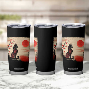 Kawaii Anime Cat Japanese Cherry Blossom Tumbler Cup TS14 Print Your Wear