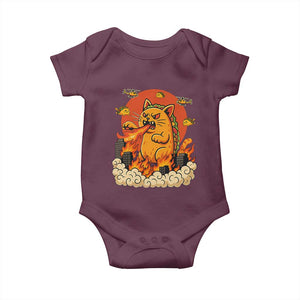 Tacocat Monster Baby Onesie Funny Cats Taco Lovers TS14 Maroon Print Your Wear
