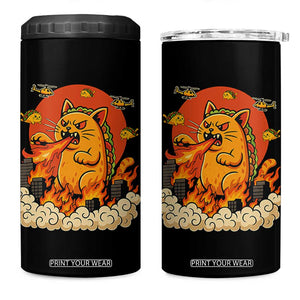 Tacocat Monster 4 in 1 Can Cooler Tumbler Funny Cats Taco Lovers TS14 One Size: 16 oz Black Print Your Wear