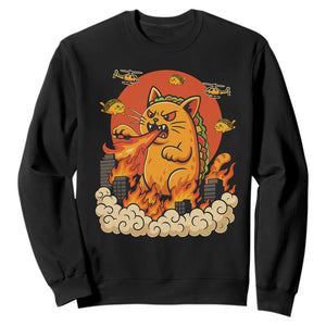 Tacocat Monster Sweatshirt Funny Cats Taco Lovers TS14 Black Print Your Wear