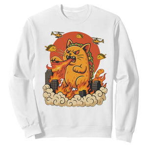 Tacocat Monster Sweatshirt Funny Cats Taco Lovers TS14 White Print Your Wear