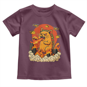 Tacocat Monster Toddler T Shirt Funny Cats Taco Lovers TS14 Maroon Print Your Wear