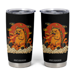 Tacocat Monster Tumbler Cup Funny Cats Taco Lovers TS14 Black Print Your Wear
