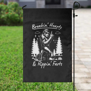 Funny Bigfoot Sasquatch Garden Flag Breakin Hearts And Rippin Farts TS14 Print Your Wear