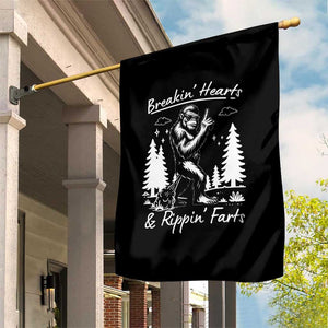 Funny Bigfoot Sasquatch Garden Flag Breakin Hearts And Rippin Farts TS14 Print Your Wear
