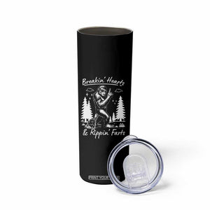Funny Bigfoot Sasquatch Skinny Tumbler Breakin Hearts And Rippin Farts TS14 Print Your Wear