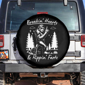 Funny Bigfoot Sasquatch Spare Tire Cover Breakin Hearts And Rippin Farts TS14 No hole Black Print Your Wear