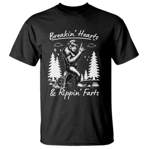 Funny Bigfoot Sasquatch T Shirt Breakin Hearts And Rippin Farts TS14 Black Print Your Wear