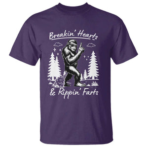 Funny Bigfoot Sasquatch T Shirt Breakin Hearts And Rippin Farts TS14 Purple Print Your Wear
