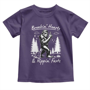 Funny Bigfoot Sasquatch Toddler T Shirt Breakin Hearts And Rippin Farts TS14 Purple Print Your Wear