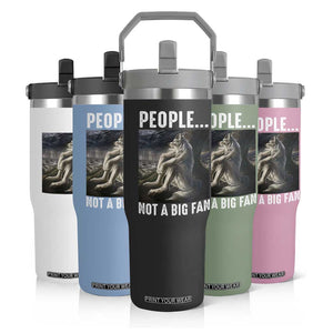 Funny Alpha Wolf Meme Flip Straw Tumbler Sarcastic People Not A Big Fan TS14 Print Your Wear