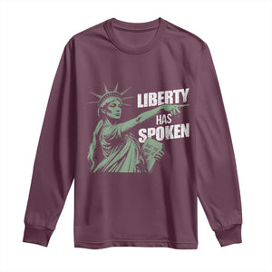 Funny Basketball Point God Liberty Meme Long Sleeve Shirt Has Spoken Patriotic USA TS14 Maroon Print Your Wear
