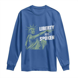 Funny Basketball Point God Liberty Meme Long Sleeve Shirt Has Spoken Patriotic USA TS14 Royal Blue Print Your Wear