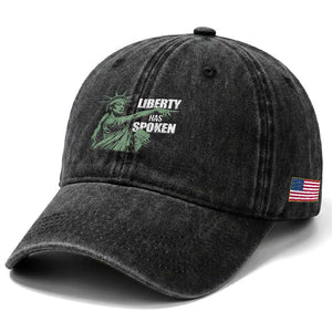 Funny Basketball Point God Liberty Meme Washed Cotton Baseball Cap Has Spoken Patriotic USA TS14 Print Your Wear