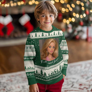 Y'all Need Jesus Ugly Christmas Sweater Funny Girls Meme Saying Christian Humor TS14 Print Your Wear