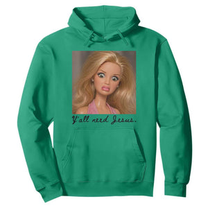 Ya'll Need Jesus Disgusted Face Christian Funny Hoodie TS14 Irish Green Print Your Wear