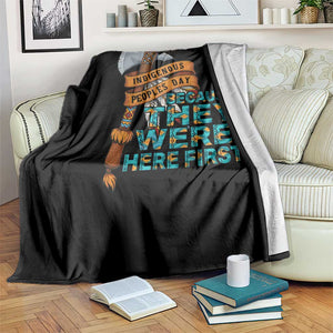 Indigenous People Throw Blanket Native American Day Because They Were Here First TS14 Print Your Wear