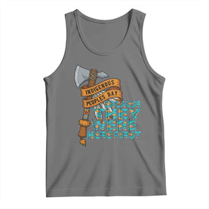 Indigenous People Tank Top Native American Day Because They Were Here First TS14 Black Heather Print Your Wear