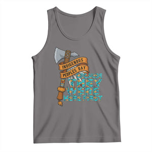 Indigenous People Tank Top Native American Day Because They Were Here First TS14 Deep Heather Print Your Wear
