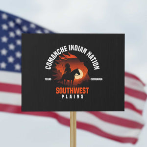 Comanche Native American Indian Chief Respect Protest Sign TS14 Horizontal 18" × 24" Black Print Your Wear