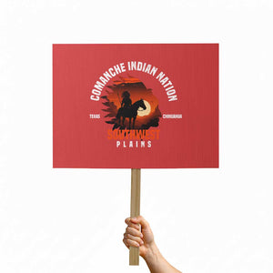 Comanche Native American Indian Chief Respect Protest Sign TS14 Horizontal 18" × 24" Red Print Your Wear
