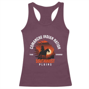 Comanche Native American Indian Chief Respect Racerback Tank Top TS14 Maroon Print Your Wear