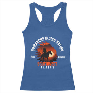 Comanche Native American Indian Chief Respect Racerback Tank Top TS14 Royal Blue Print Your Wear
