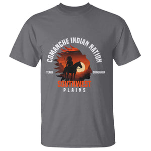 Comanche Native American Indian Chief Respect T Shirt TS14 Charcoal Print Your Wear
