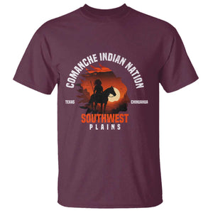 Comanche Native American Indian Chief Respect T Shirt TS14 Maroon Print Your Wear