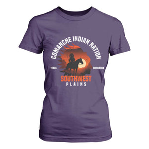 Comanche Native American Indian Chief Respect T Shirt For Women TS14 Purple Print Your Wear
