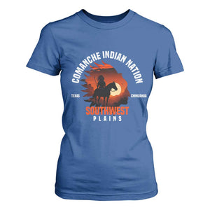 Comanche Native American Indian Chief Respect T Shirt For Women TS14 Royal Blue Print Your Wear