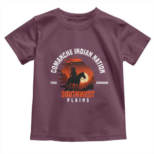 Comanche Native American Indian Chief Respect Toddler T Shirt TS14 Maroon Print Your Wear