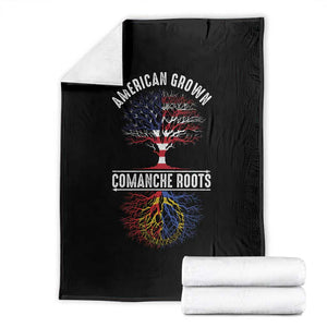 Distressed Tree Throw Blanket American Grown with Comanche Roots TS14 Black Print Your Wear