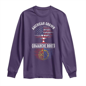Distressed Tree Long Sleeve Shirt American Grown with Comanche Roots TS14 Purple Print Your Wear