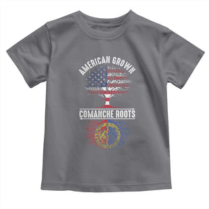 Distressed Tree Toddler T Shirt American Grown with Comanche Roots TS14 Charcoal Print Your Wear