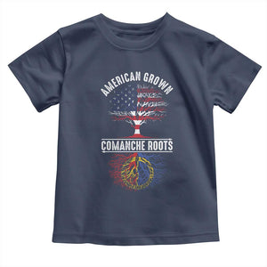 Distressed Tree Toddler T Shirt American Grown with Comanche Roots TS14 Navy Print Your Wear
