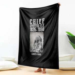 Native American Indian Chief Throw Blanket Lakota Sioux Chief Spotted Elk TS14 Print Your Wear