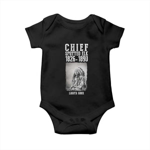Native American Indian Chief Baby Onesie Lakota Sioux Chief Spotted Elk TS14 Black Print Your Wear