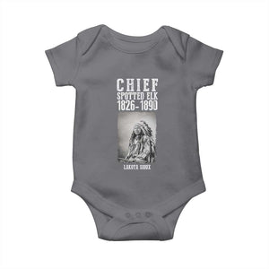 Native American Indian Chief Baby Onesie Lakota Sioux Chief Spotted Elk TS14 Charcoal Print Your Wear
