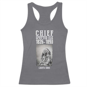 Native American Indian Chief Racerback Tank Top Lakota Sioux Chief Spotted Elk TS14 Charcoal Print Your Wear